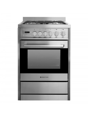 600mm Combination Freestanding Stove, Stainless Steel